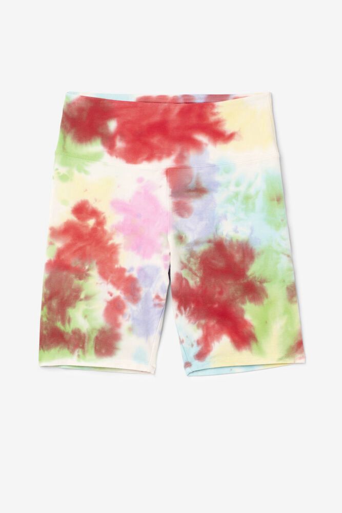 Fila Shorts Womens Multicolor - Taima Tie Dye Bike - Philippines 0357241-OA